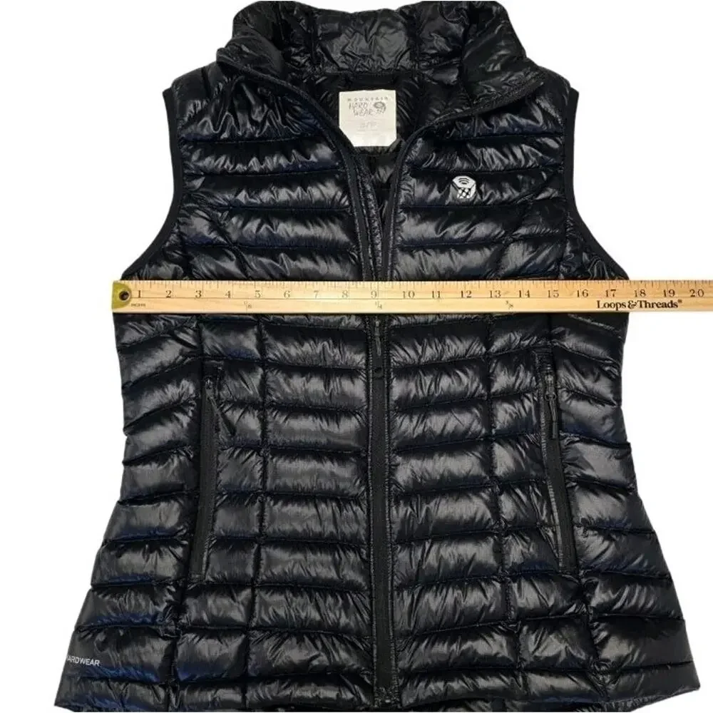 Mountain Hardwear Womens Ghost Whisperer Down Vest Size S Black Puffer Packable